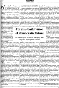 Forums build vision of democratic future