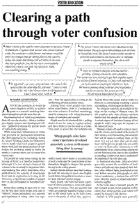 Clearing a path through voter confusion
