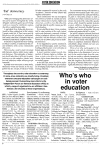 Who`s who in voter education