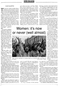 Women: its now or never (well almost)