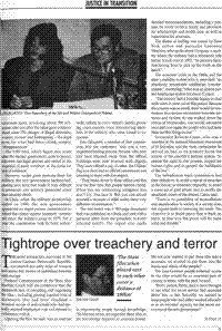 Tightrope over treachery and terror