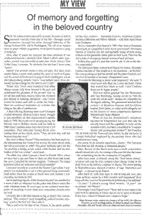 Of memory and forgetting in the beloved country