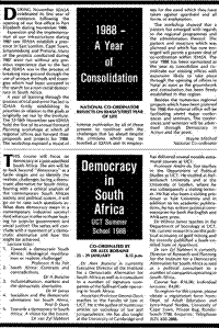 1988 - a year of consolidation