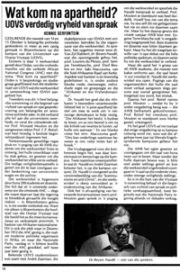 Wat kom na apartheid? UOVS verdedig vryheid van spraak (Article written in Afrikaans)