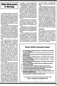 Recent IDASA Occasional Papers