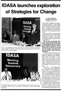 IDASA launches exploration of Strategies for Change