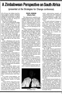 A Zimbabwean perspective on South Africa