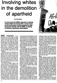 Involving whites in the demolition of apartheid