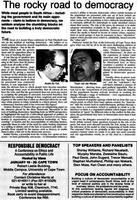 The rocky road to democracy
