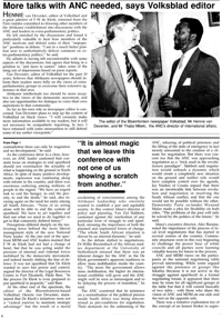 More talks with the ANC needed, says Volksblad editor