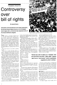 Controversy over bill of rights