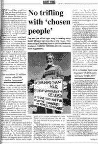 No trifling with 'chosen people'