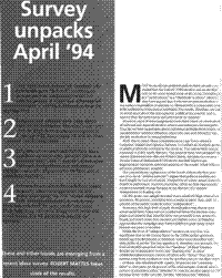 Survey unpacks April 1994