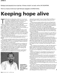 Keeping hope alive