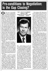 Pre-conditions to negotiation - is the gap closing?