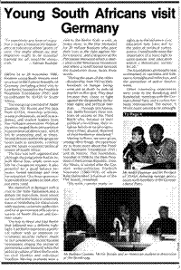 Young South Africans visit Germany