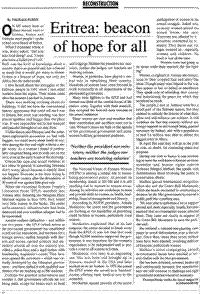 Eritrea: beacon of hope for all