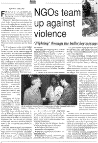 NGOs team up against violence