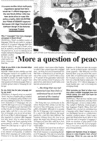 More of a question of peace than good sense