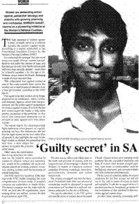 Guilty secret in SA