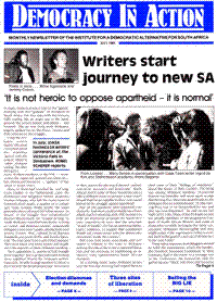 Writers start journey to new SA