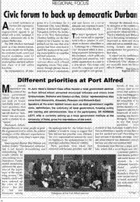 Different priorities at Port Alfred