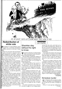 Redistribution of white vote