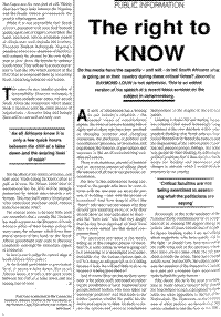 The right to know