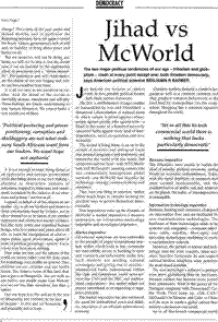 Jihad vs McWorld