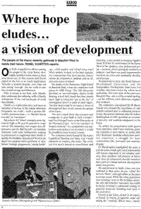 Where hope eludes a vision of development