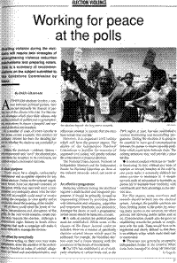 Working for peace at the polls