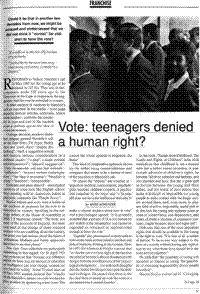 Vote: teenagers denied a human right?