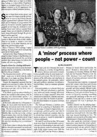 A minor process where people, not power, count