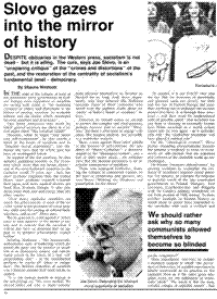 Slovo gazes into the mirror of history