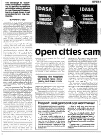 Open cities campaign takes off