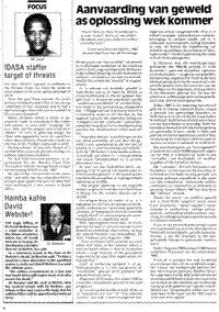 IDASA staffer target of threats
