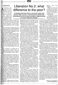 Liberation No 2: what the difference to the poor