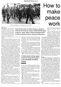 How to make peace work