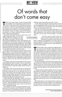 Of words that don`t come easy
