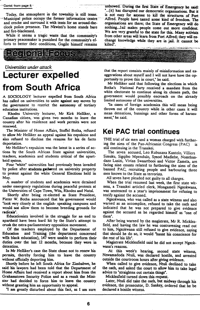 Lecturer expelled from South Africa