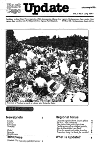 East Cape Update Volume 1 Number 1 July 1987