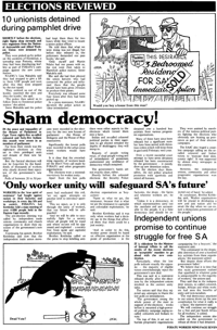 Only worker unity will safeguard S A`s future