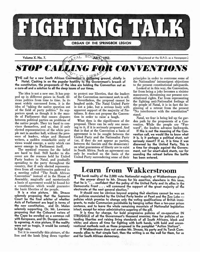 Fighting Talk Volume X Number 7 July 1952