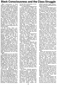 Black consciousness and the class struggle