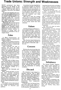 Trade unions: strengths and weaknesses