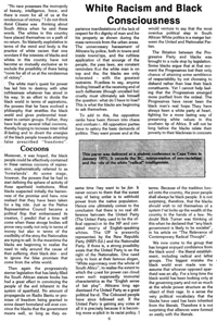 White racism and Black consciousness