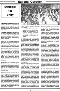 National question - struggle for unity