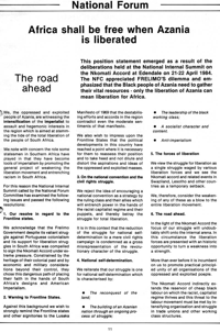 National forum - Africa shall be free when Azania is liberated