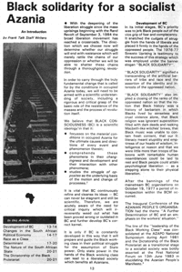 Black solidarity for a socialist Azania: an introduction