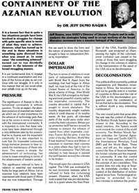 Containment of the Azanian revolution